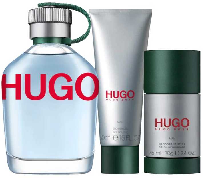 Hugo Boss HUGO Man rinkinys vyrams (EDT, 125 ml + dezodorantas, 75 ml + dušo gelis, 50 ml)