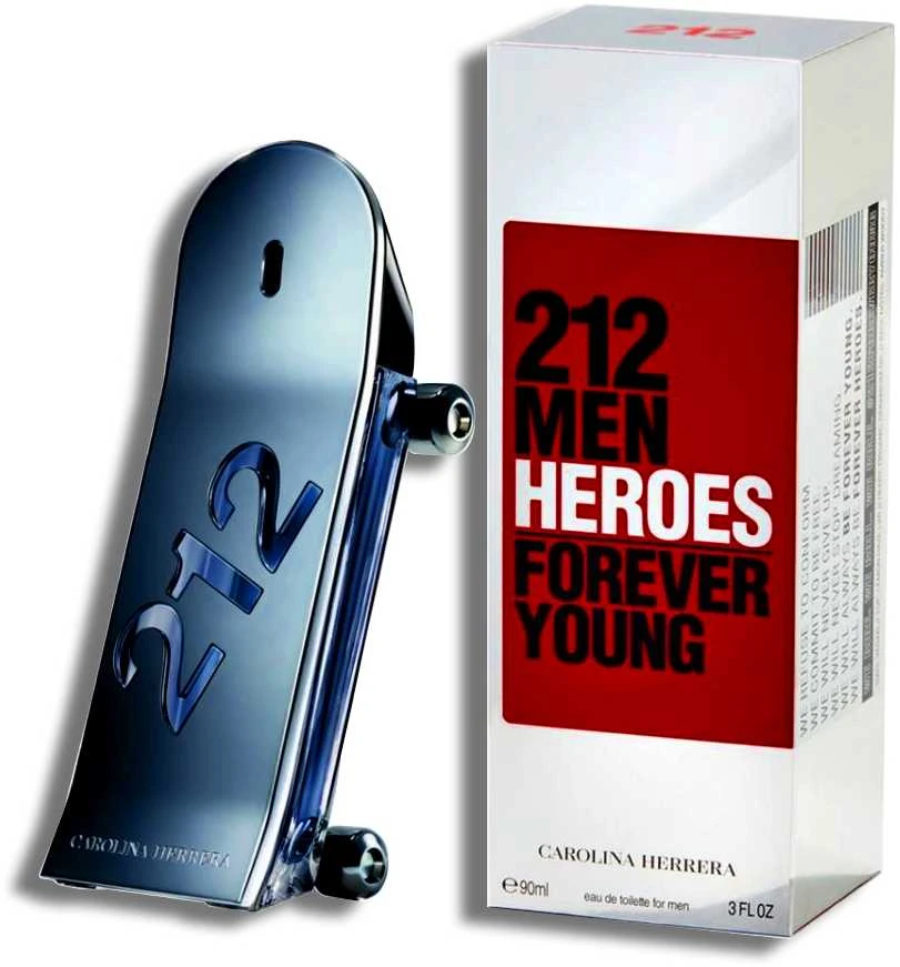 Carolina Herrera 212 Vyrų herojai tualetinis vanduo 90ml