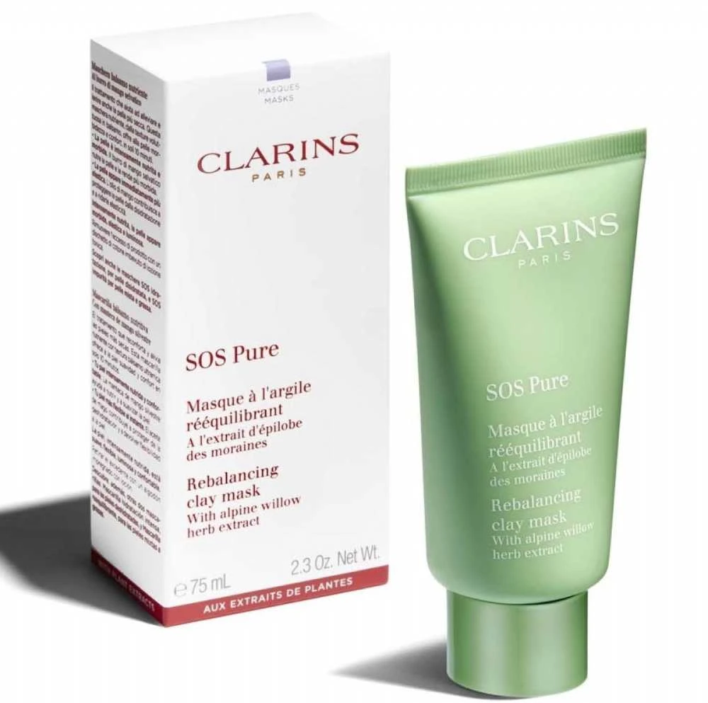 Clarins SOS Pure balansuojanti kaukė (balansuojanti molio SOS kaukė) 75 ml
