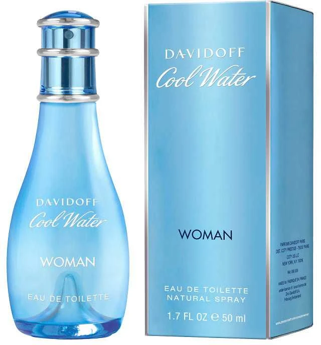 Davidoff Cool Water Woman EDT tualetinis vanduo moterims, 50 ml