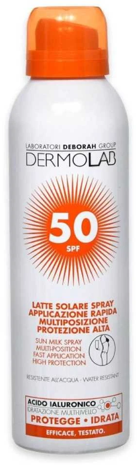 Dermolab Sun Milk Purškiklis Spf50 purškiamas pienelis nuo saulės Spf50 150ml
