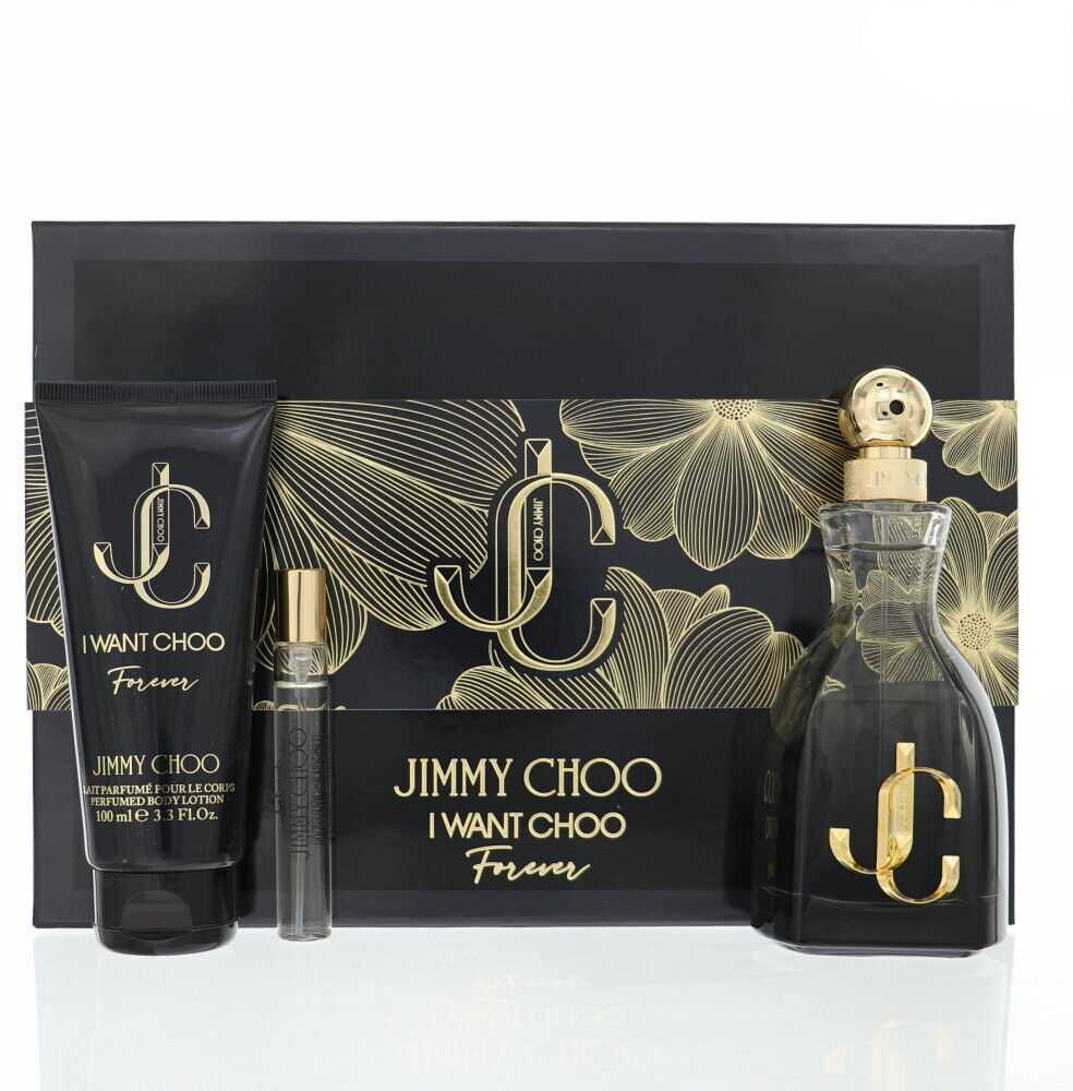 Dovanų rinkinys moterims Jimmy Choo I Want Choo Forever, EDP 100 ml + EDP 7,5 ml + kūno losjonas 100 ml
