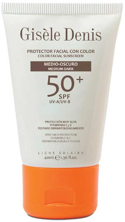 "Gisèle Denis Color" apsauginis veido kremas nuo saulės Spf50+ vidutinio/tamsumo 40ml