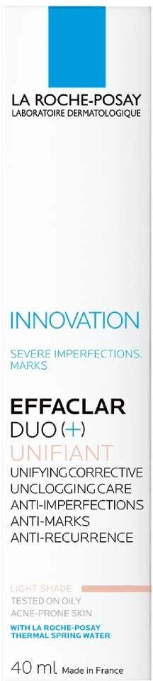 La Roche Posay Effaclar Duo(+) Unifiant odos atspalvį koreguojantis kremas su atspalviu, atspalvis: Light, 40 ml
