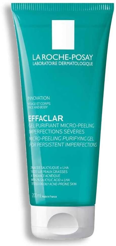 La Roche Posay Effaclar Micro-Peeling Purifying Gel šveičiamasis veido ir kūno prausiklis, 200 ml