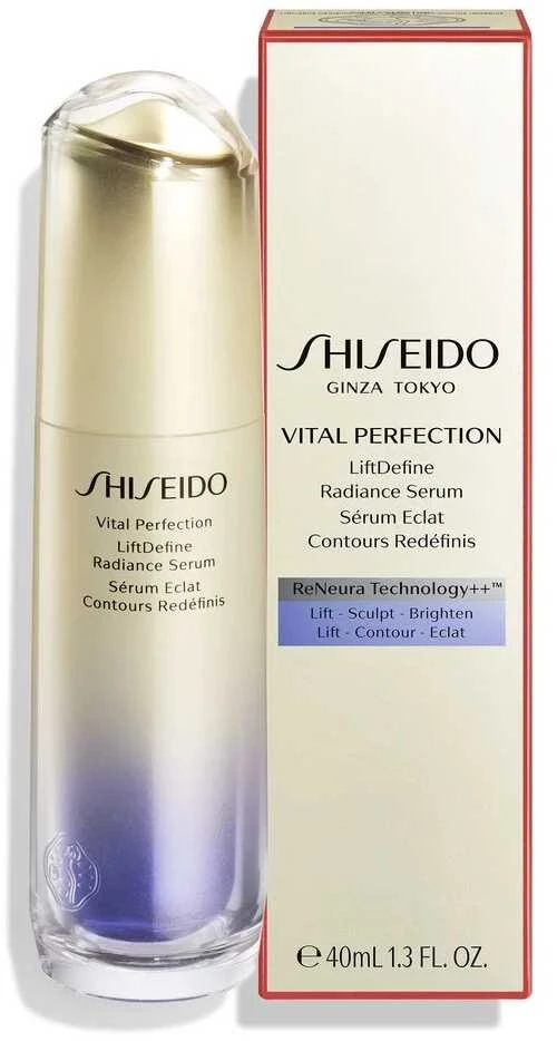 Shiseido Vital Perfection Liftdefine Radiance Serum senėjimo požymius koreguojantis serumas veidui, 40 ml