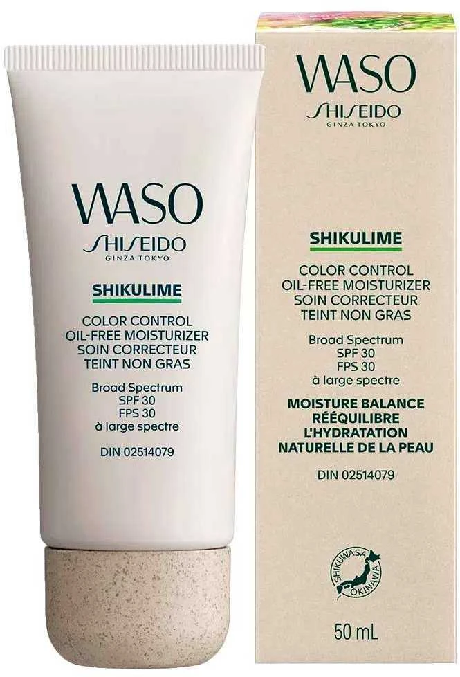 Shiseido Waso Shikulime Color Control Oil-Free Moisturizer veido kremas su atspalviu, 50 ml