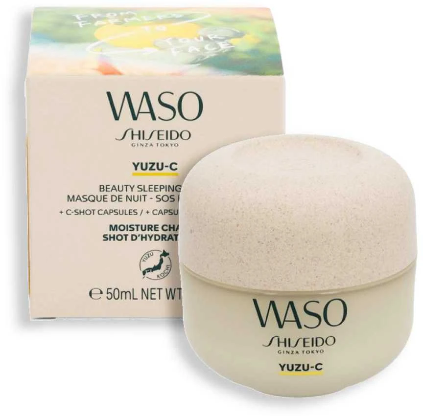 Shiseido Waso Yuzu-C Beauty Sleeping Mask drėkinanti naktinė veido kaukė, 50 ml