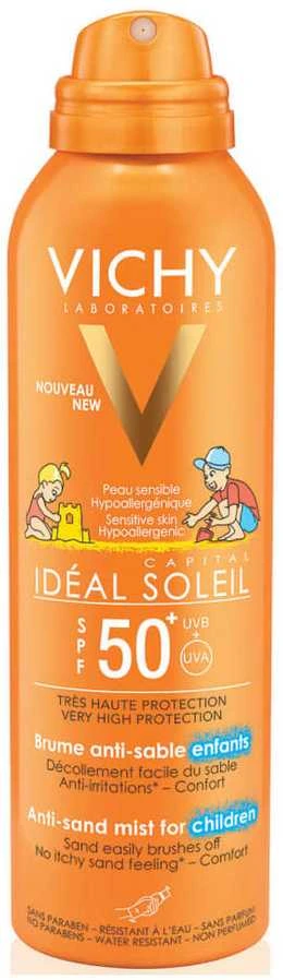 Vichy Capital Soleil Anti-Sand Mist SPF 50+ purškiama apsauginė dulksna nuo saulės vaikams, 200 ml