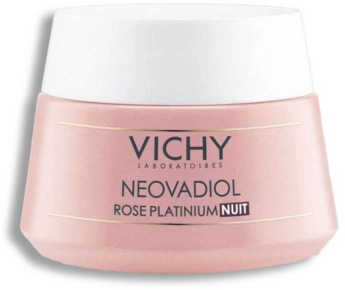 Vichy Neovadiol Rose Platinium Night Kreminis naktinis veido kremas brandžiai odai, 50 ml