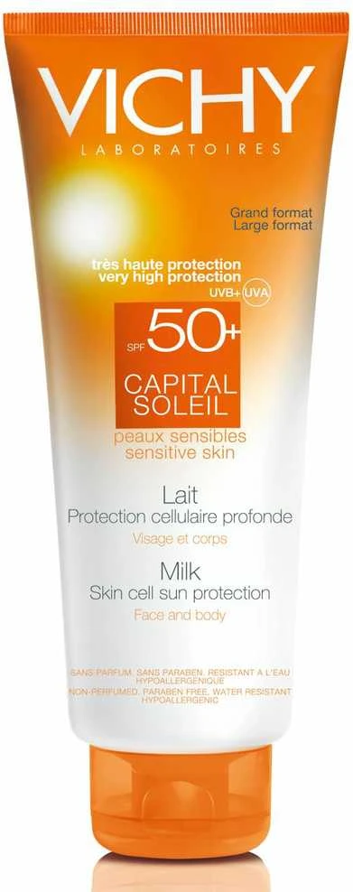"Vichy Idéal Soleil" apsauginis veido ir kūno pienelis nuo saulės Spf50 300ml