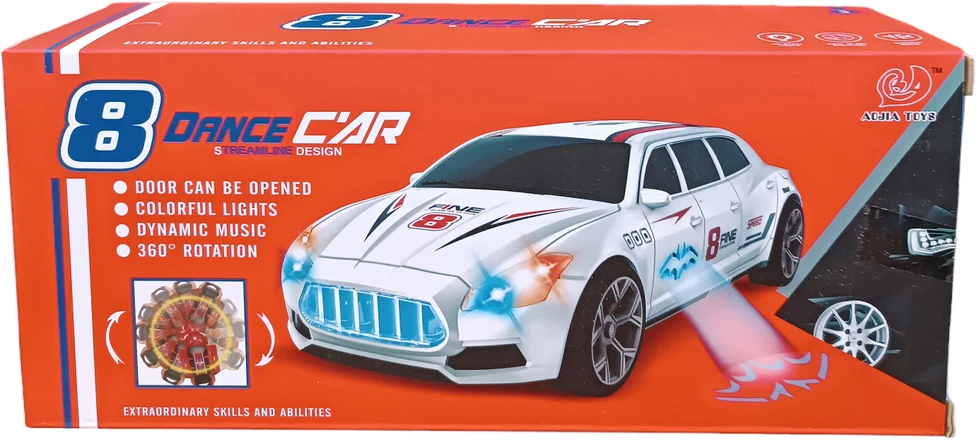 Automobilis su garsais ir šviesomis