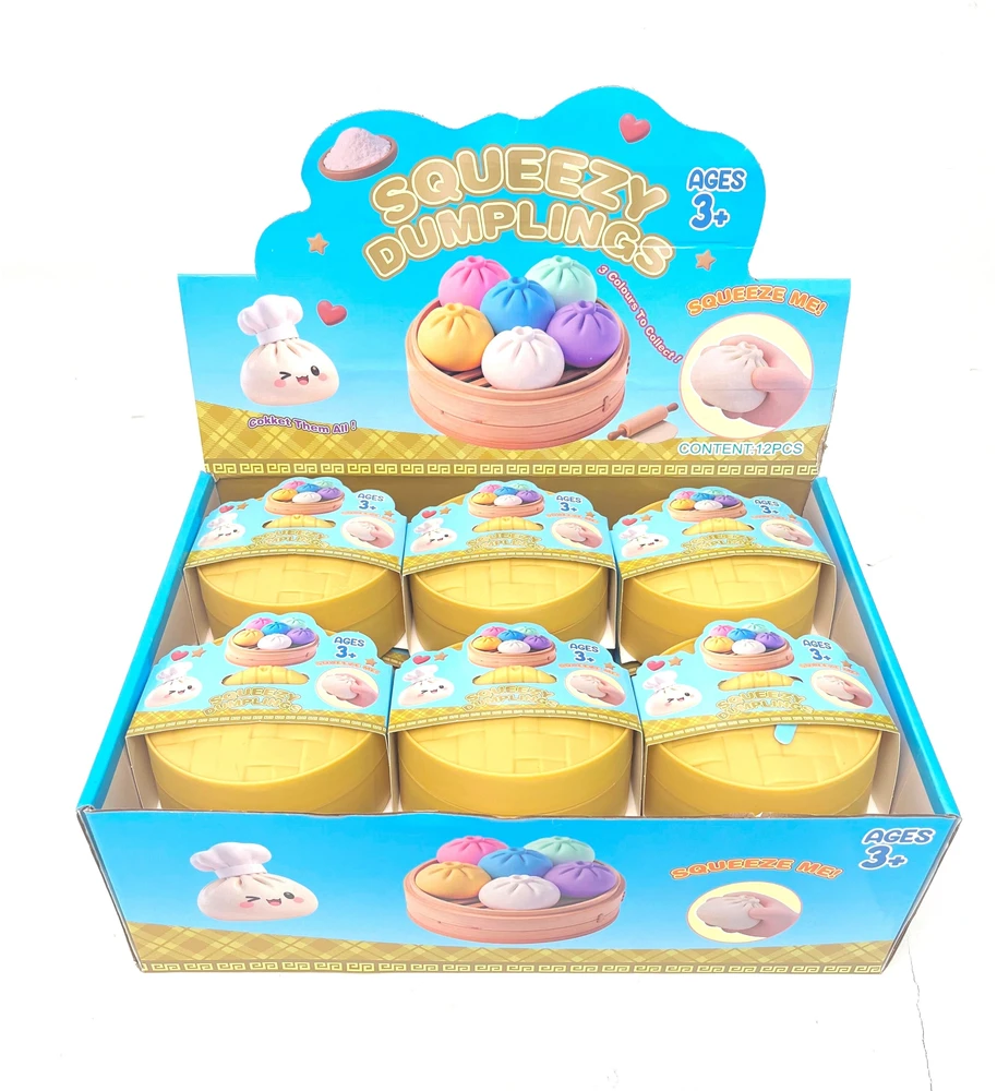 Blizgantis Kuldūnas Squeezy Dumplings antistresinis žaislas 8 cm