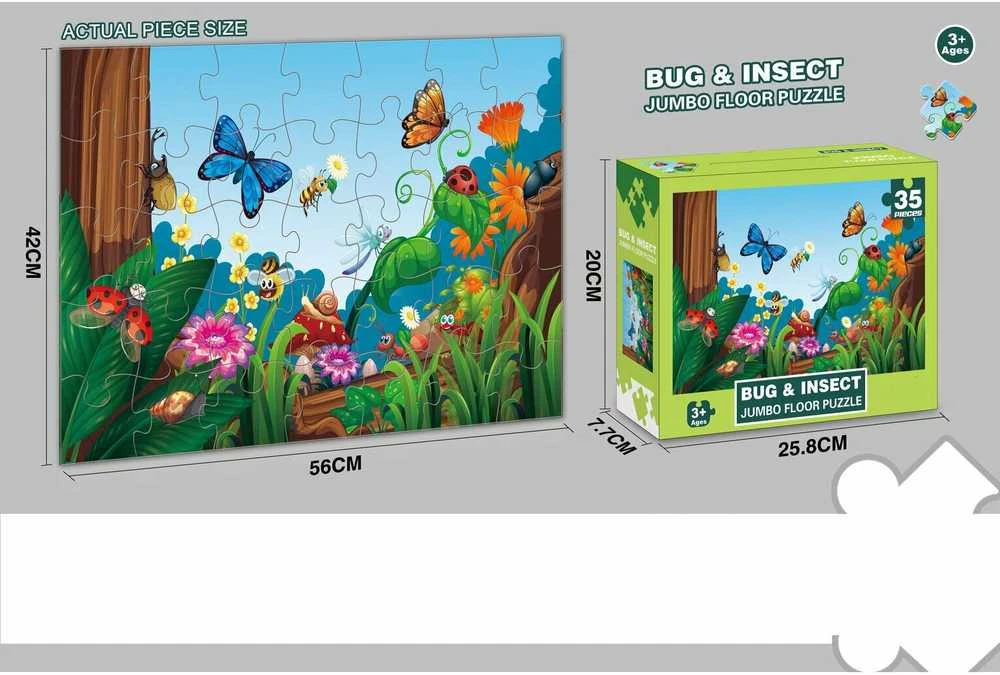 Dėlionė Jumbo Floor Puzzle Bug & Insect, 35 det