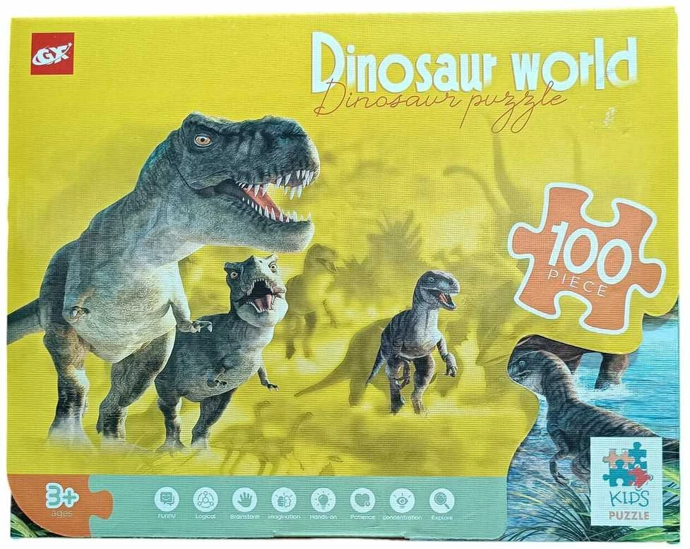 Dėlionė Puzzle Dinosaur world, 100 det