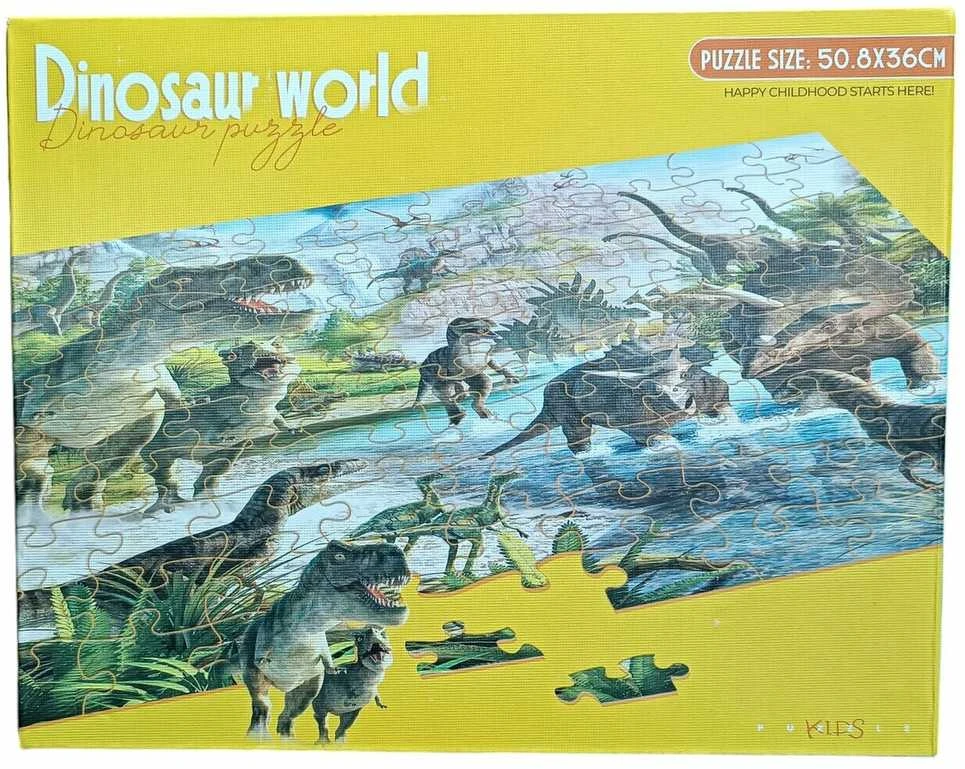 Dėlionė Puzzle Dinosaur world, 100 det