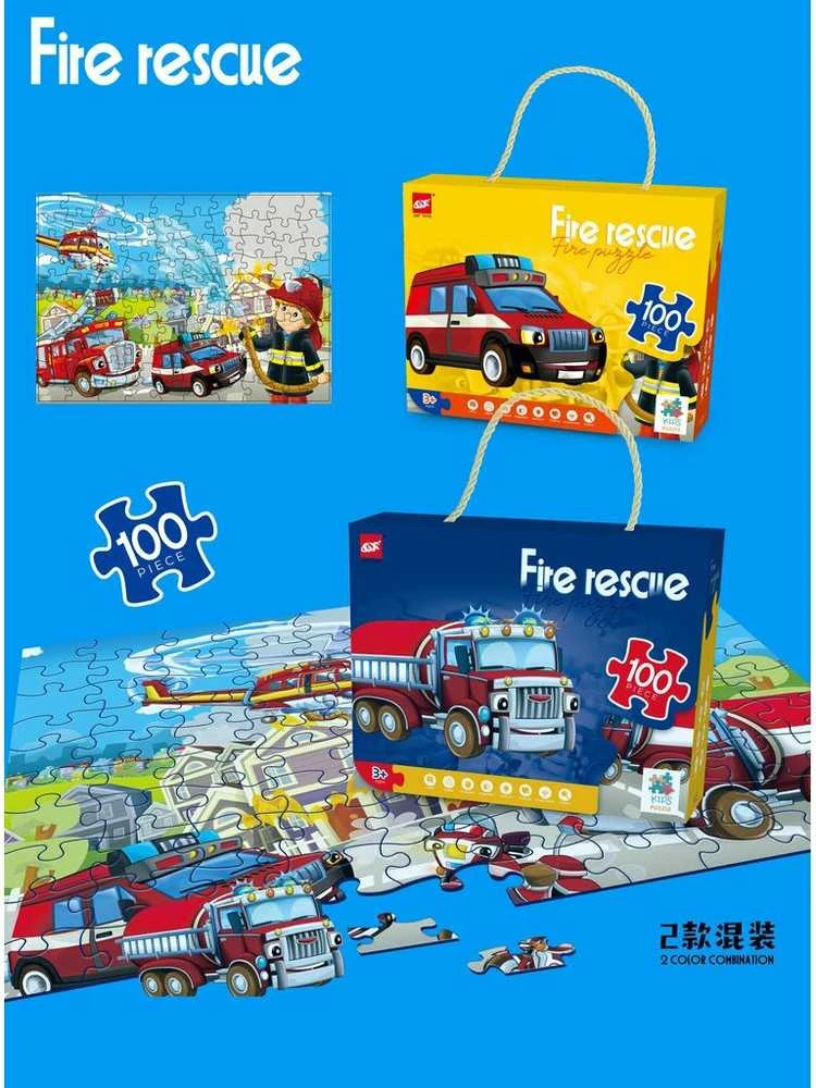 Dėlionė Puzzle Fire rescue, 100 det