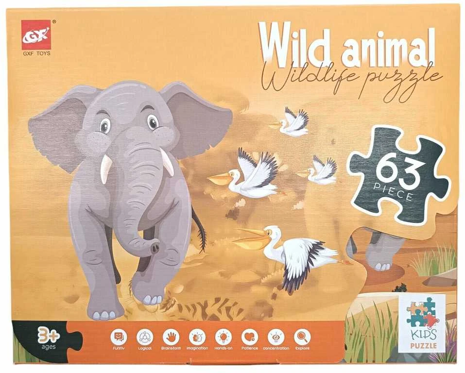 Dėlionė Puzzle Wild animal, 63 det