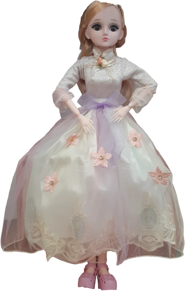 Elegantiška lėlė 54 cm, Spalva: Mėlyna