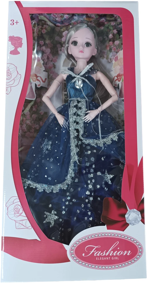 Elegantiška lėlė 54 cm, Spalva: Mėlyna