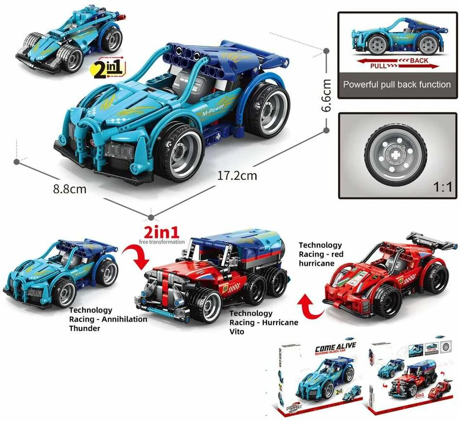 Konstruktorius - Sportinis automobilis 2 in 1, 219 det.