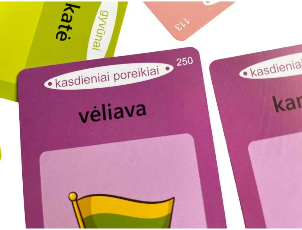 Lietuviškos lavinamosios kortelės mokomajam aparatui Geras Žaislas