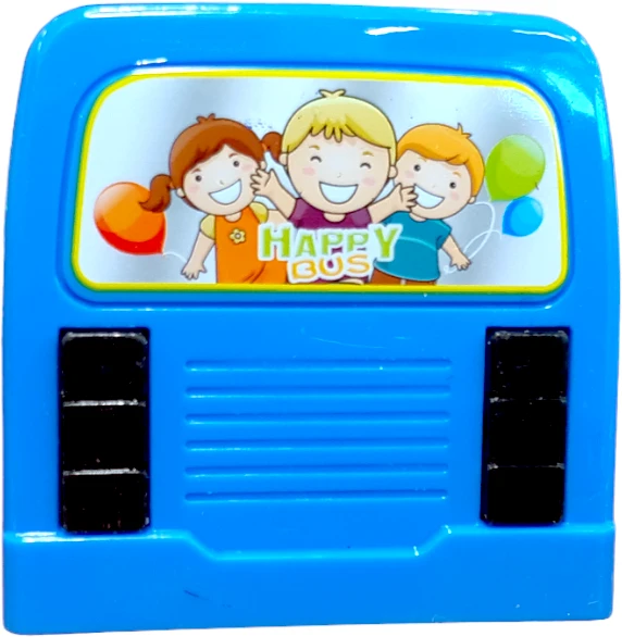 Muzikinis autobusas su 3D šviesomis, mėlynas