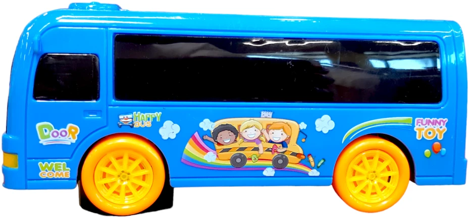 Muzikinis autobusas su 3D šviesomis, mėlynas