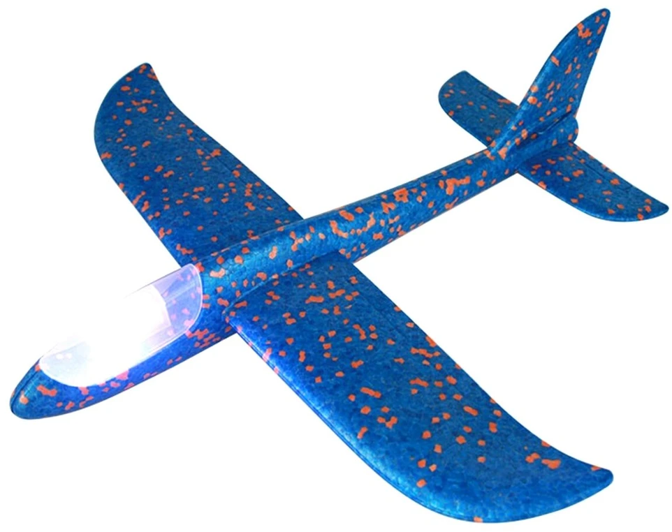 Putplasčio Lėktuvas - Sklandytuvas, mėtomas žaislas, 37cm, Spalva: Mėlyna