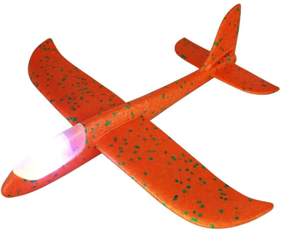 Putplasčio Lėktuvas - Sklandytuvas, mėtomas žaislas, 37cm, Spalva: Geltona