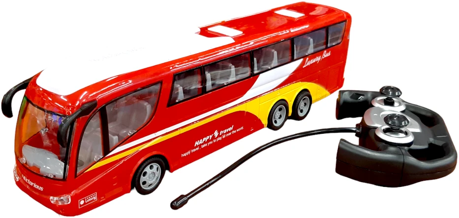 Radijo bangomis valdomas autobusas, mėlynas