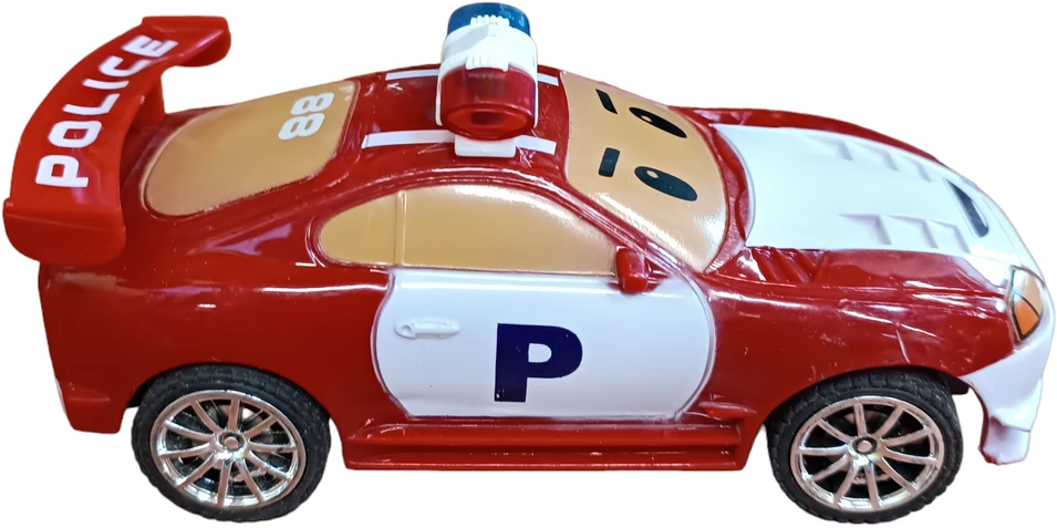 Radijo bangomis valdomas automobilis policijos automobilis, raudonas, Spalva: Mėlyna