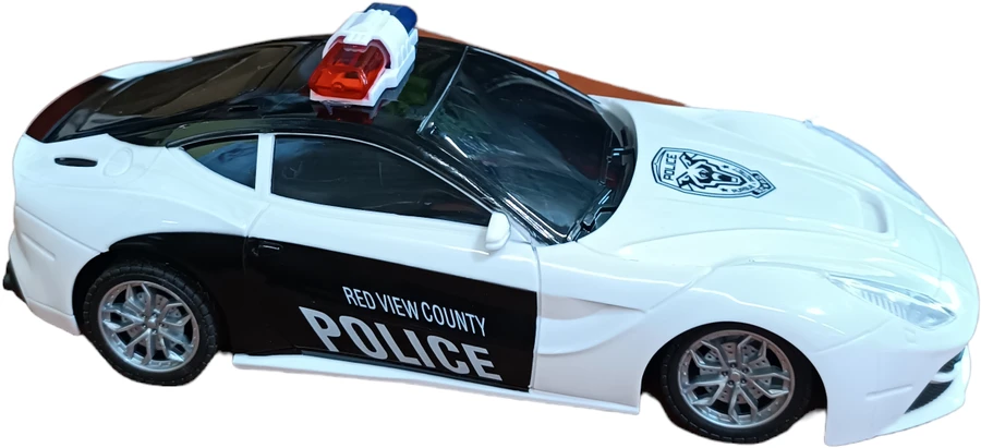 Radijo bangomis valdomas automobilis policijos automobilis, Spalva: Juoda