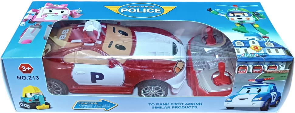 Radijo bangomis valdomas automobilis policijos automobilis, raudonas, Spalva: Mėlyna