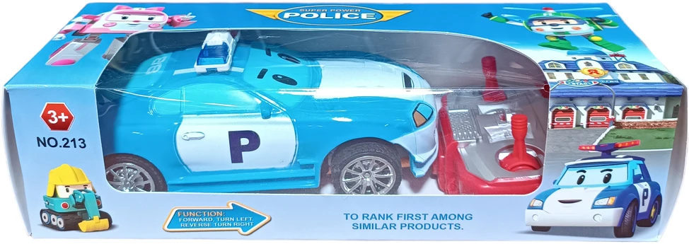 Radijo bangomis valdomas automobilis policijos automobilis, raudonas, Spalva: Mėlyna