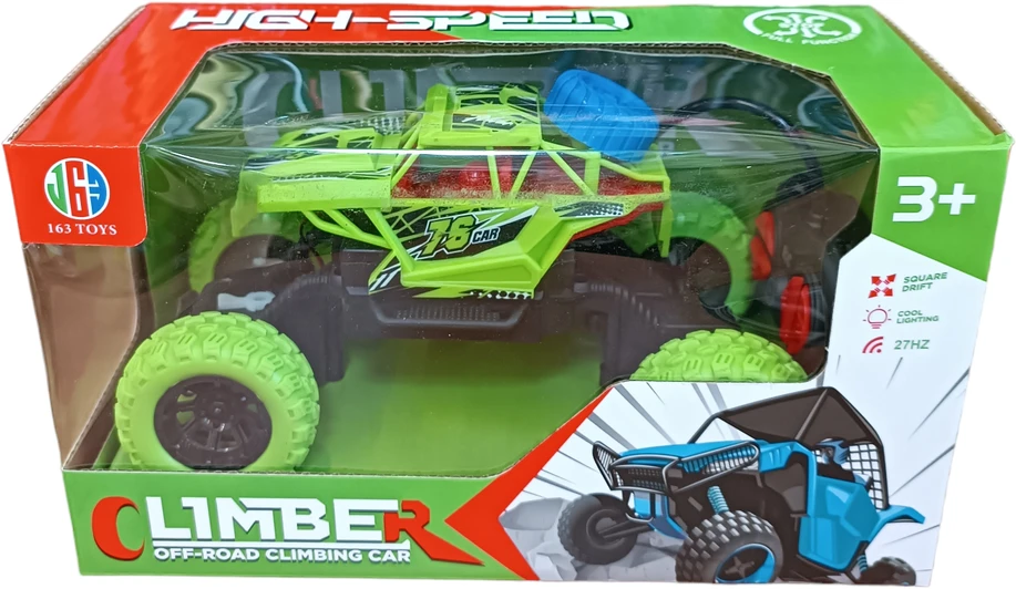 Radijo bangomis valdomas Monster Truck automobilis, Spalva: Žalia