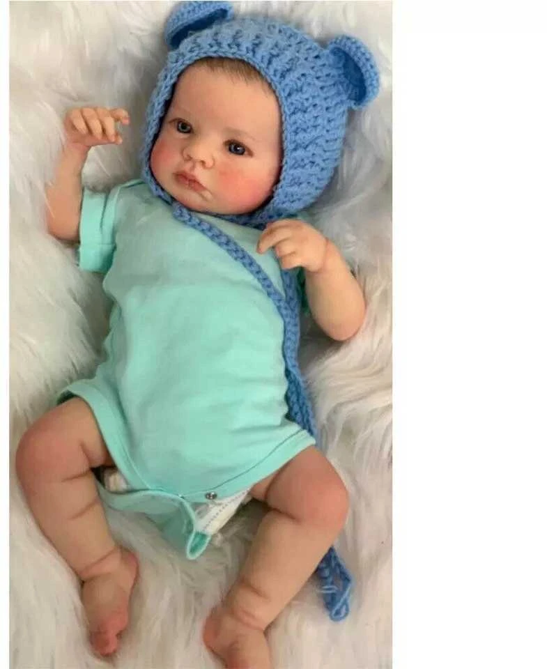 Realistiškos išvaizdos lėlė kūdikis Hoomai Doll, mėlynas