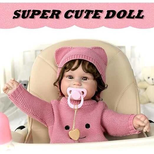 Realistiškos išvaizdos lėlė kūdikis Hoomai Doll, rožinis