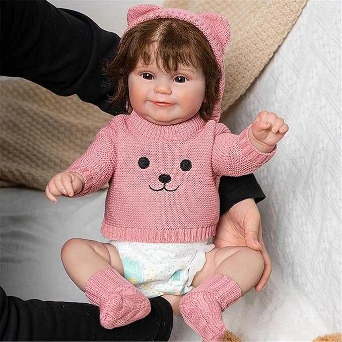 Realistiškos išvaizdos lėlė kūdikis Hoomai Doll, rožinis