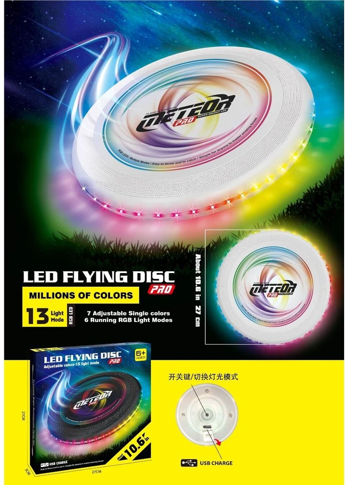 Šviečiantis skraidantis LED diskas