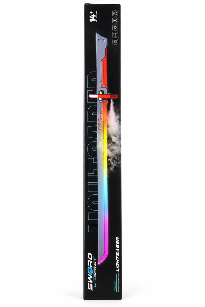 Xie Ye Toys Factory Šviečiantis kardas (katana) su dūmais ir žiežirbomis, įkraunamas, 80 cm