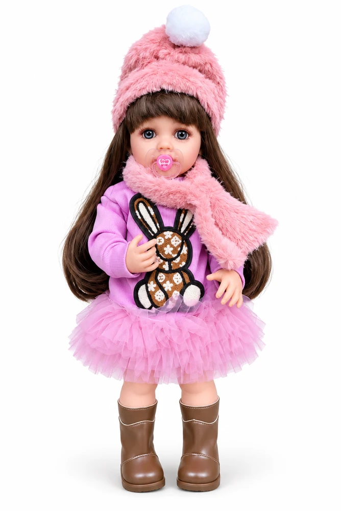 Mitica Yiwu Jingxin Toys Co., LTD Realistiškos išvaizdos lėlė, Spalva: Balta/rožinė
