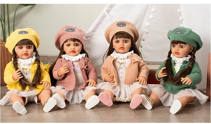 Yiwu Jingxin Toys Co., LTD Realistiškos išvaizdos lėlė, Spalva: Žydra/Rožinė
