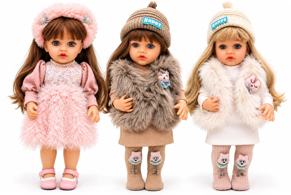 Yiwu Jingxin Toys Co., LTD Realistiškos išvaizdos lėlė, Spalva: Žydra/Rožinė