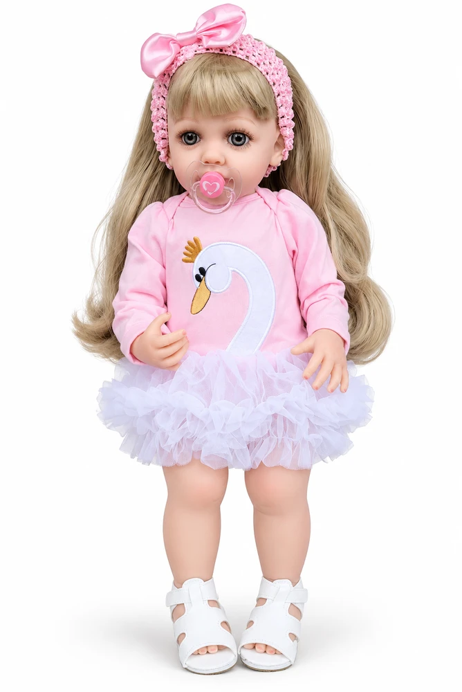 Mitica Yiwu Jingxin Toys Co., LTD Realistiškos išvaizdos lėlė, Spalva: Balta/rožinė