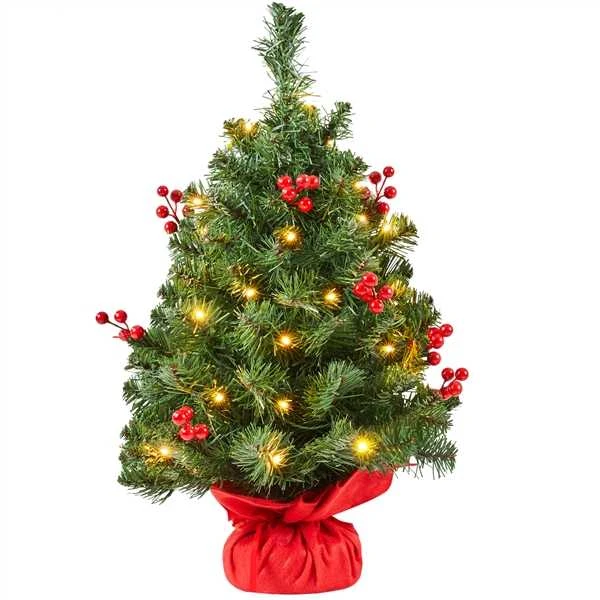 Yaheetech 60 cm aukščio stalo Kalėdų eglutė su 35 LED lemputėmis (Nemokamas pristatymas)