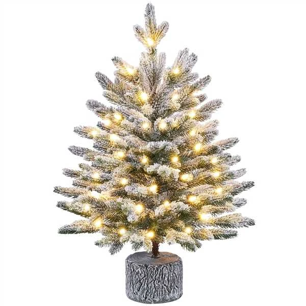 Yaheetech 68cm Dirbtinė Kalėdų eglutė su LED ir sniego efektu (Nemokamas pristatymas)
