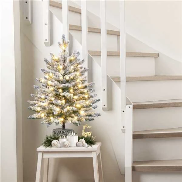 Yaheetech 68cm Dirbtinė Kalėdų eglutė su LED ir sniego efektu (Nemokamas pristatymas)