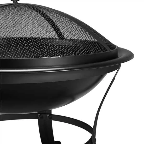 Apvali laužavietė su tinkleliu nuo kibirkščių – 54 cm (Nemokamas pristatymas)