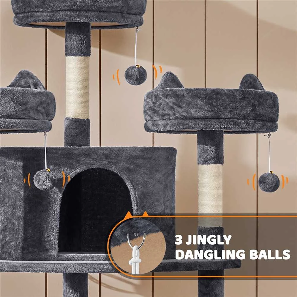 Yaheetech Draskyklė – Multifunkcinis Bokštas 175cm (Nemokamas pristatymas)